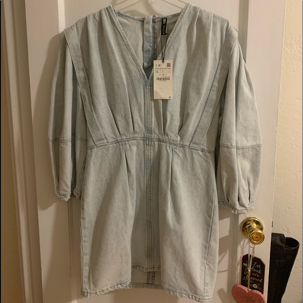 Zara denim mini dress
